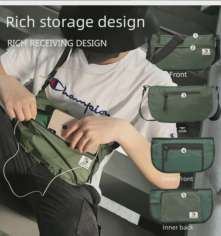 Leichte, faltbare Kuriertasche aus Nylon – großes Fassungsvermögen, ultradünn, tragbar für Outdoor-Aktivitäten im Frühling