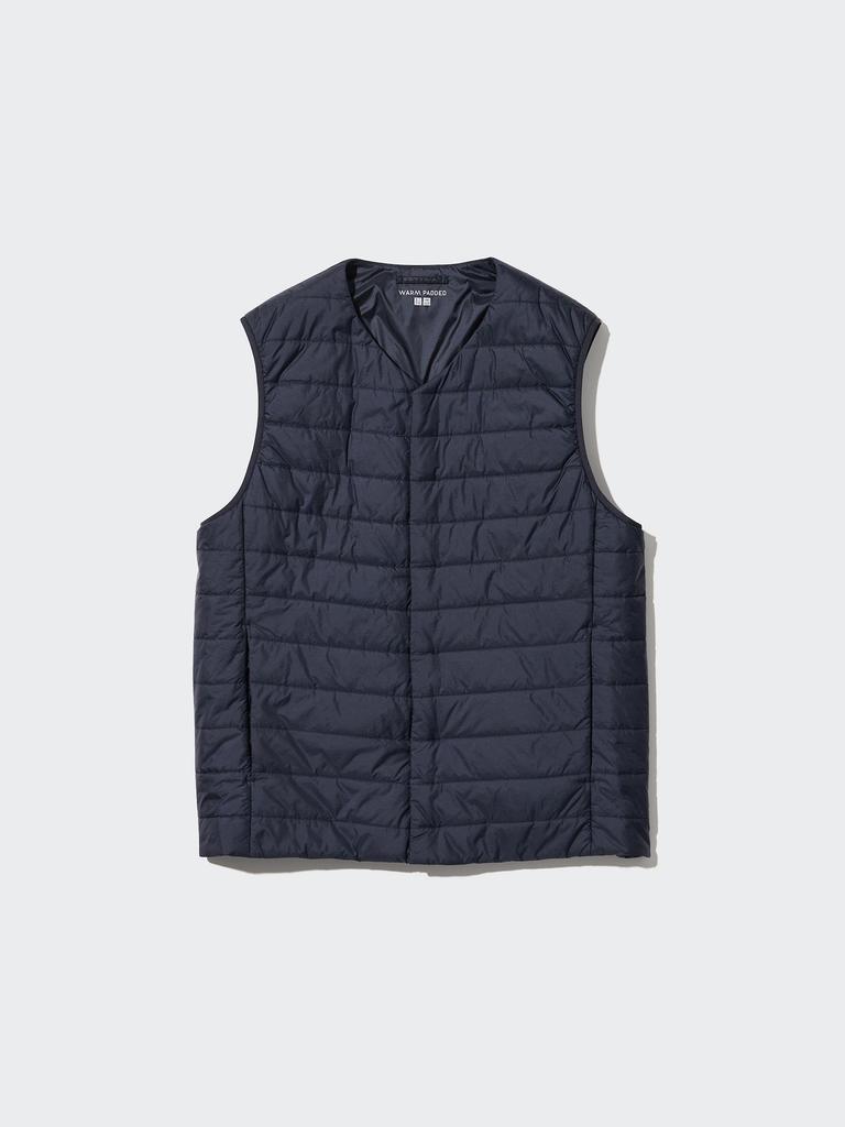 Gilet Zippé Rembourré Uniqlo Bleu à Carreaux Taille 11 - Occasion Très Bon état