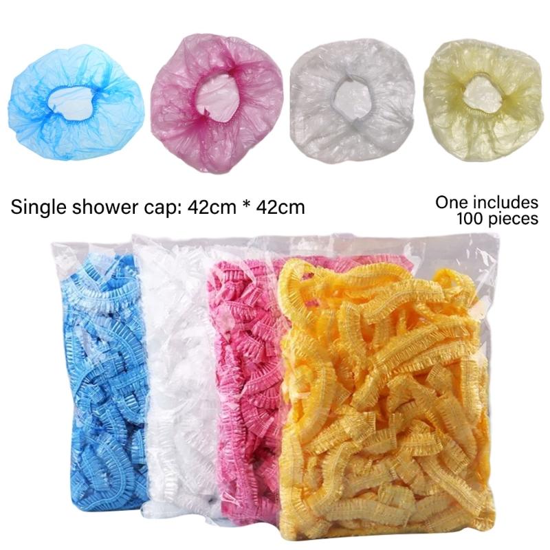 Convenient Hair Net Hat 100pcs for Eyebrow Styling Waterproof Bath Hat Hotel Travel Essentials Accessories