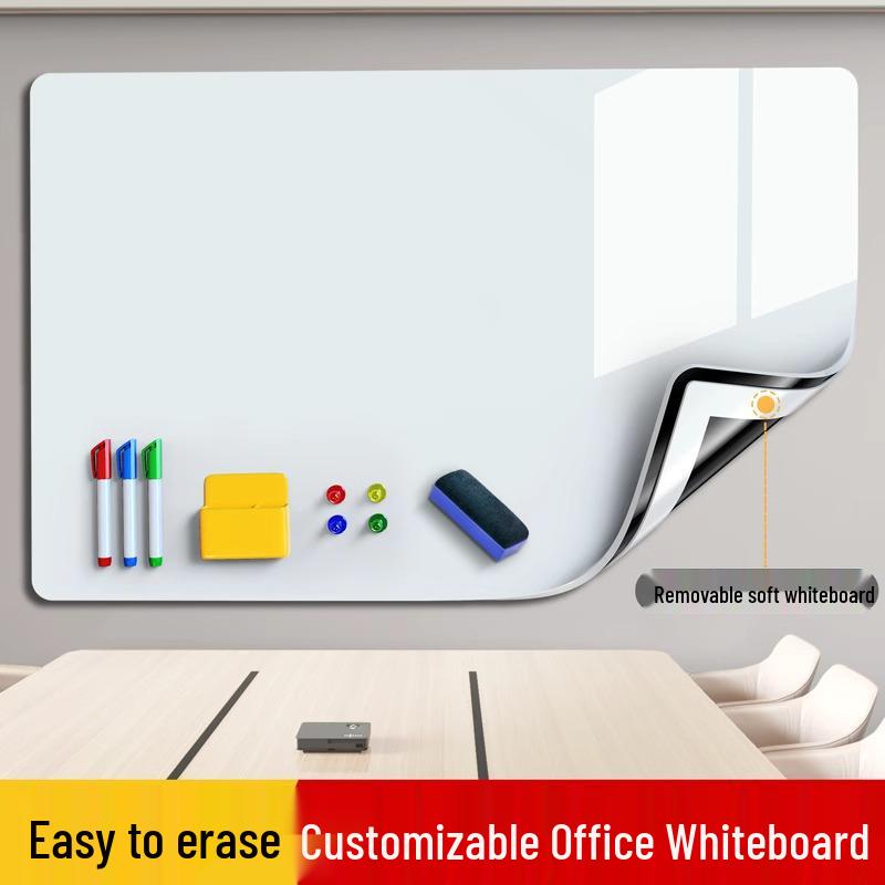 Removable Magnetic Whiteboard Sticker for Office and Kids - No Wall Damage, Suitable for Home or Glass Surfaces