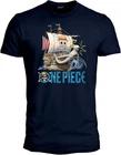 

ONE PIECE T-shirt Ship Going Merry T-shirt adult ORIGINAL official BLUE NAVY 2XL