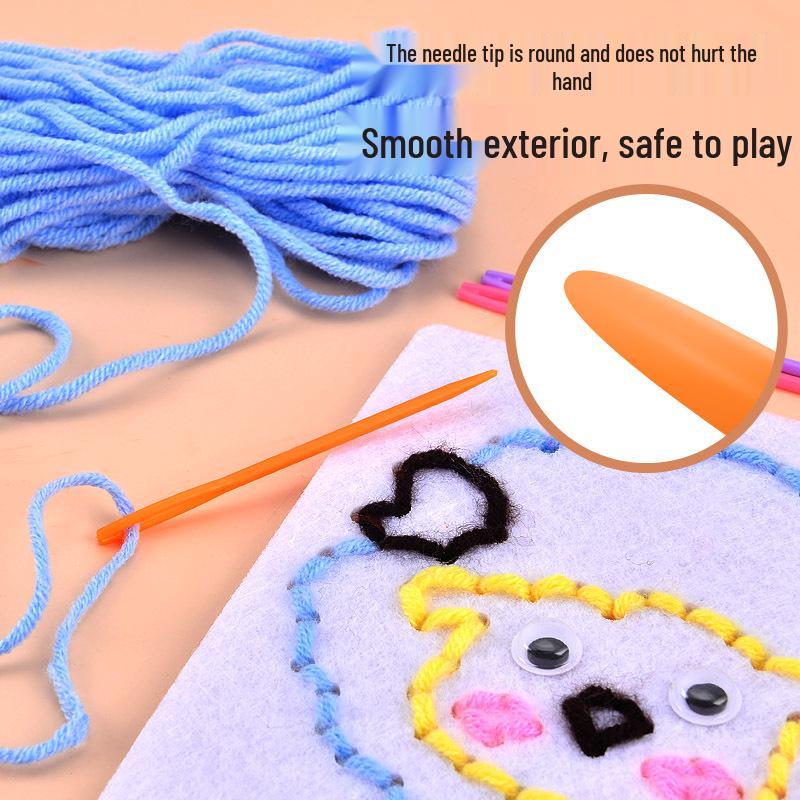 Montessori DIY Threading Toy Kit: Kindergarten Non-Woven Fabric Sewing Set