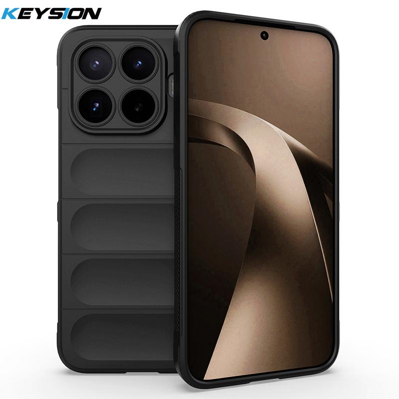 KEYSION Heavy Duty Shockproof Matte Phone Case for Xiaomi 17T Pro 5G Anti-skid Soft Silicone Phone Back Cover for Xiaomi 17T 5G