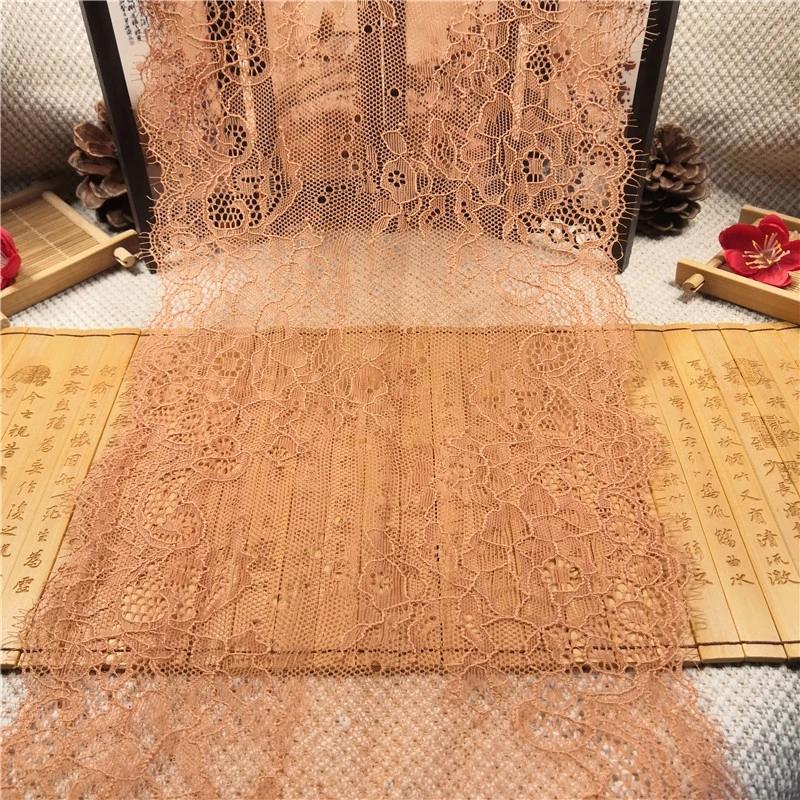 Width 20.5cm Elastic Eyelash Lace Garment Accessories DIY Decoration Wide Brocade Jacquard Lace Fabric