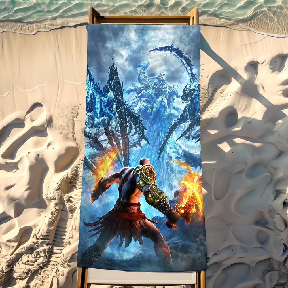 Game G-God Of War Towel Beach Shower Bath Travel Lightweight Skin Friendly for Pool Camping Cruise Summer