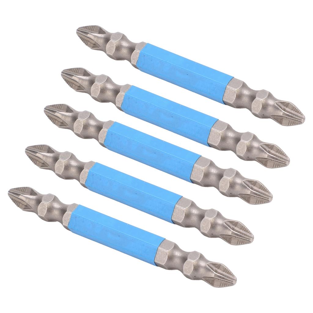 5PCS 65MM Magnetic Double Head Screwdriver Bits Electric Cross Screw Driver Head