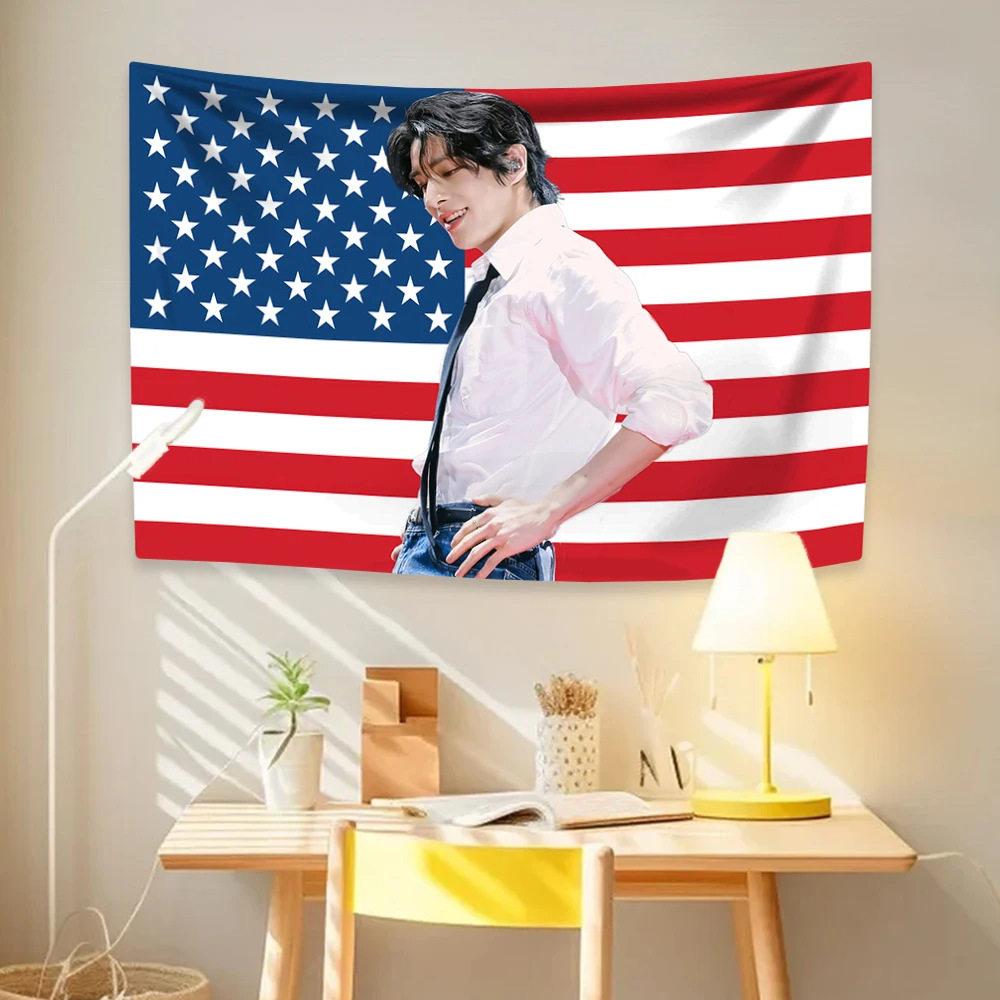 Kpop Idol Jake Flag Tapestry Art Poster Wall Hanging Home Bedroom Decor