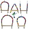 Colorful Bird Toys: Swing, Ladder, and Perch Set for Bird Cages