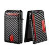 1Pcs Anti Theft Slim Thin Wallet Men'S Carbon Fiber Rfid Wallet Holder Luxury Cardholder Minimalist Wallet Purse Bag