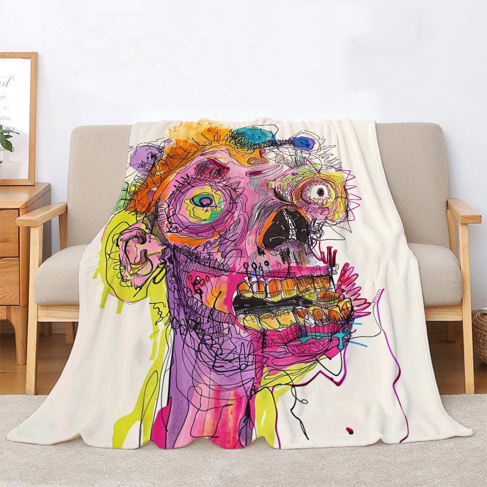 Artist Bjarne Melgaard Designer Blanket King Size Microfiber Bedding Fluffy Soft Blankets Sofa Decoration Bed Throw Beach Towel