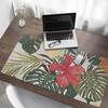 Decorative Gaming Desk Mat Tropical Flowers Leaves 120x60 cm