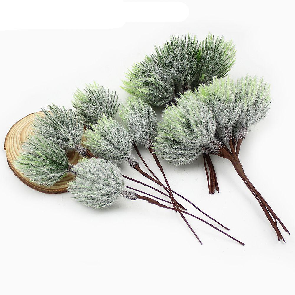 6PCS/Bundle Wedding Home Decor Xmas Ornament Simulation Plants Pine Artificial Flowers Faux Grass