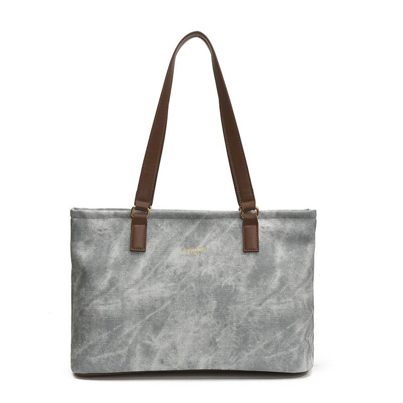 Commuting To Work Large-capacity Bag Women's 2025 New Retro Soft Leather Fashion Tote Bag Simple Texture Shoulder Bag