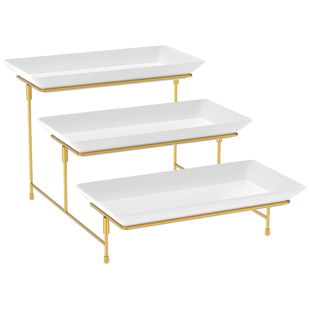 3 Tier Serving Stand Set Fruit Dessert Display Tray Cupcake Tier Stand for Home Party Wedding Display Tray