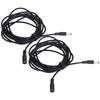 2 Pcs 5.5x2.1mm DC Power Extension Cable 9.8FT Extension Wire DC Connection Wire  LED Strip Lights