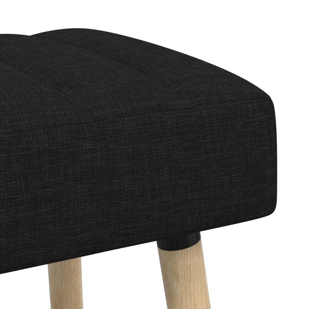 Channel Tufted Bench Black 110 X 40 X 46 Cm Fabric