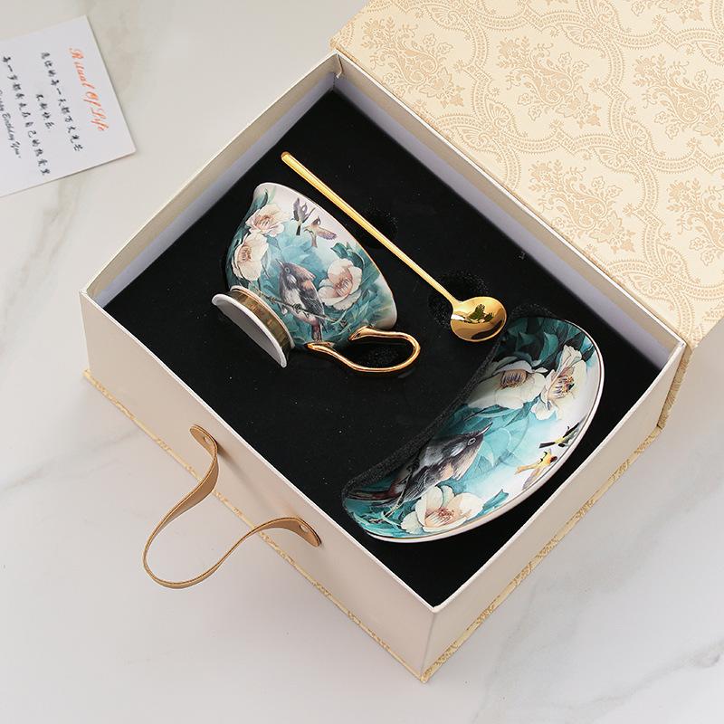 Coffee Cup, High-End Exquisite Bone China Glass Pot, Flower Cup, Housewarming Gift For Girlfriends, Hand Gift, Tea Set