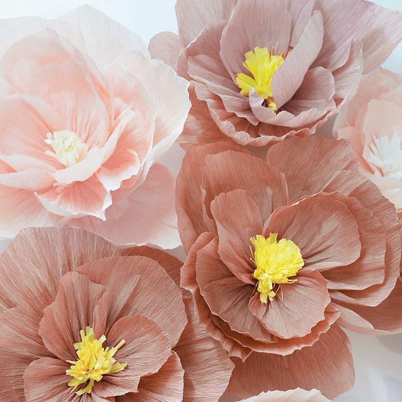 Dreidimensionale gefaltete Papierblumen-Dekoration für Hochzeit und Schlafzimmerwand