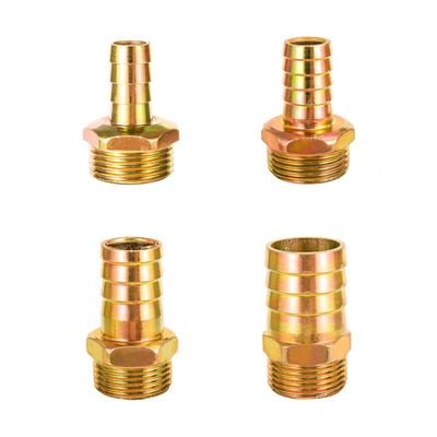 Pneumatic Pagoda Connectors 1" To 16~32mm BSP Male Thread Metal Pipe Fitting Hose Barb Connector Irrigation Tube Copper Joints