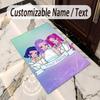 Crystal Velvet Rug Kpop Demon Hunters Print Custom Name Text Floor Mat Home Decor