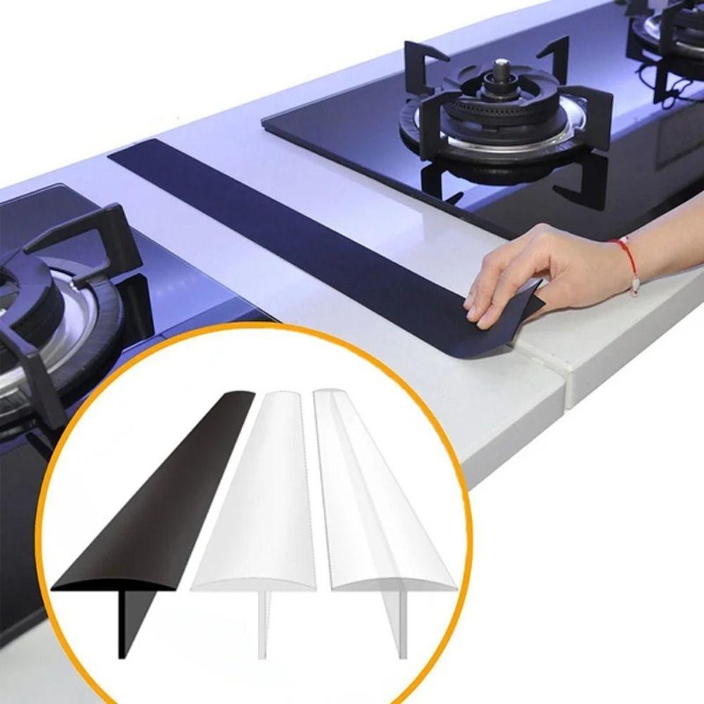 21/25/30in Silicone Sealing Strip T Shape Waterproof Gap Strip Heat Resistant Kitchen Anti-Oil Anti-Stain Strip