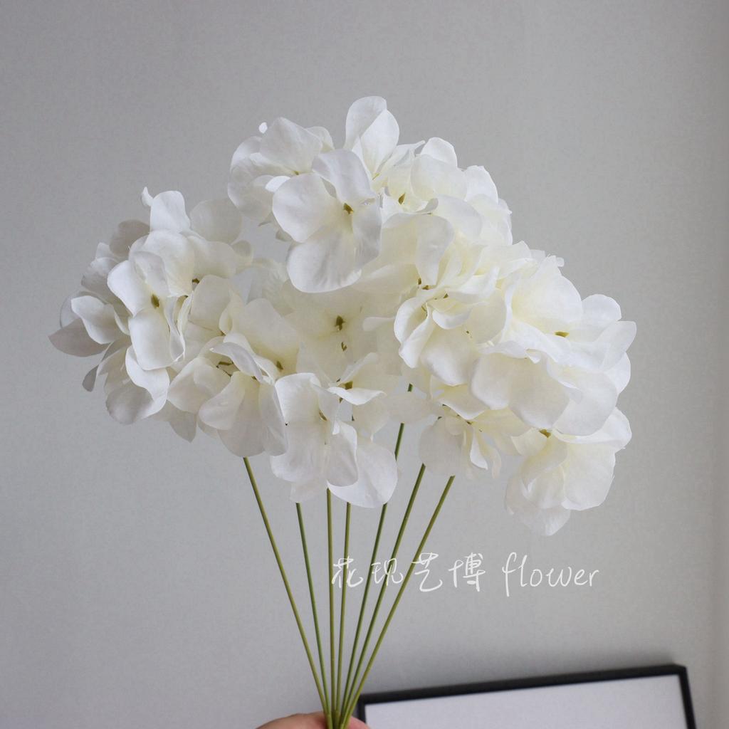 4pcs 7 Branches Hydrangea Artificial Flowers Bouquet Home Wedding Decor Centerpiece Table Arrangement Silk Floral DIY Crafts