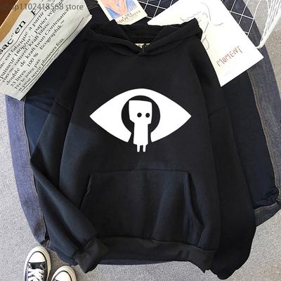 Little Nightmares Anime-Print Herren/Damen Baumwoll-Kapuzenpullover Lässiger übergroßer Pullover Beliebtes Sweatshirt Modetrend Unisex-Kleidung