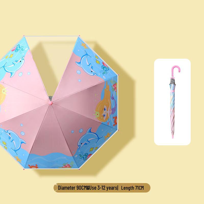 Nanjiao Cartoon Kids' Manual Long Handle Umbrella with Skylight