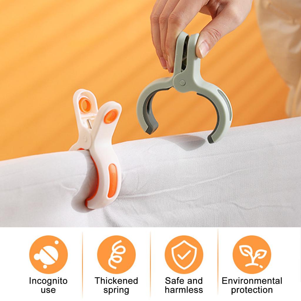 Strong ABS Drying Clamps with Ergonomic Handle for Comfortable Clothes Reinforced Windproof Clothing Clips