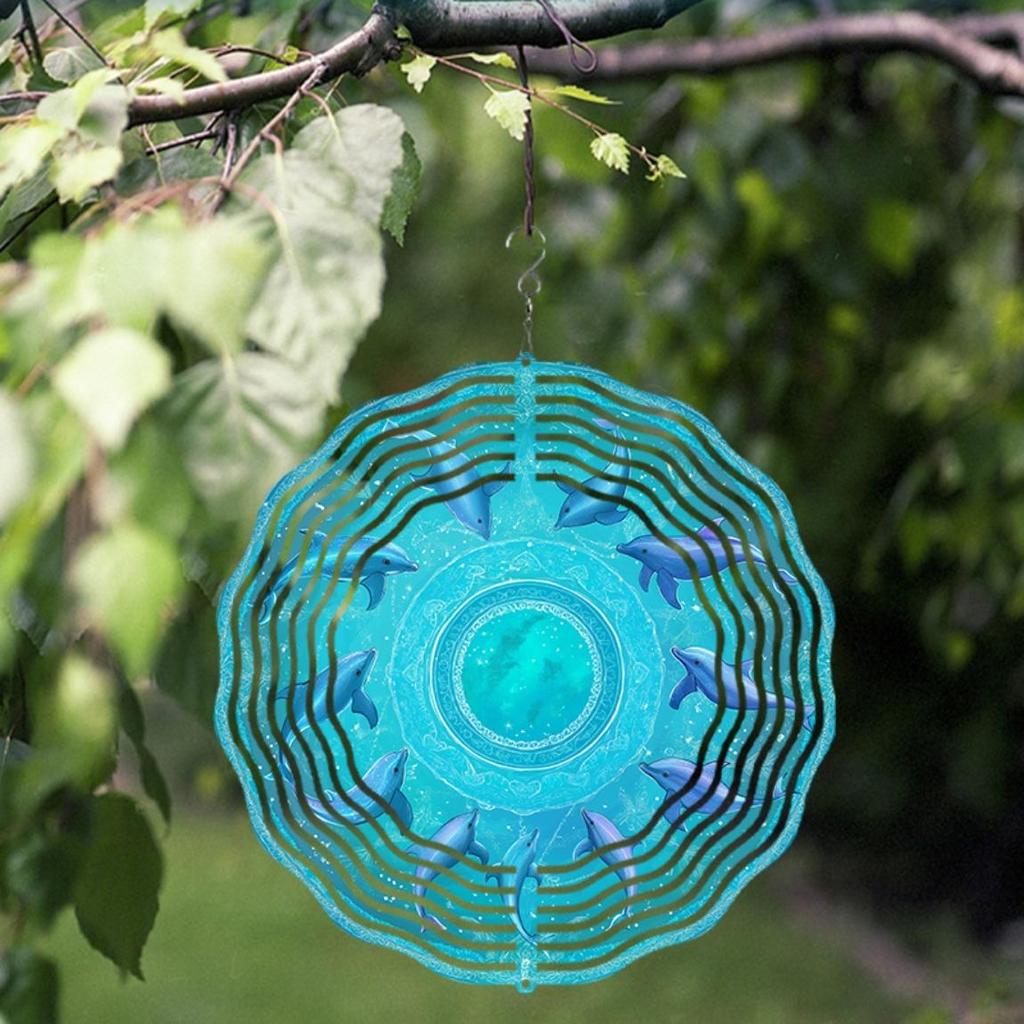 10 Zoll Hängendes Windspiel für Außengartendekor Drehbarer Haken Dynamisches Design Langlebig Ganzjährig Geschenk für Freunde Familie