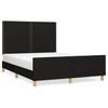 Bed Frame without Mattress Black 140x200 cm Fabric
