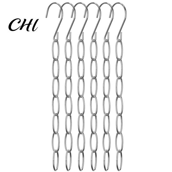 Metal Chain Hanger 6/10Pcs Clothes Organizer with 7 Slots Multiple Hangers in One Collapsible Vertical Space Saving Multifunctional Closet With