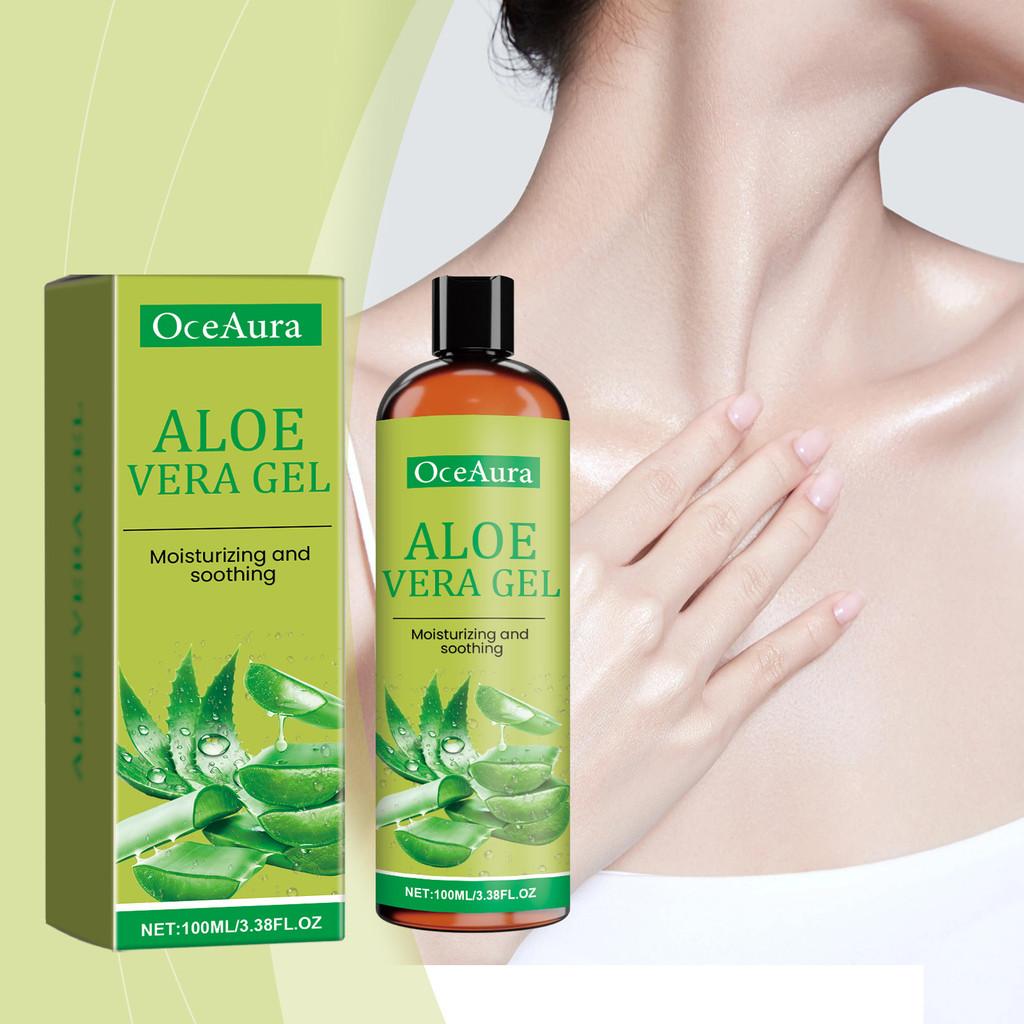 Oceaura Soothing Aloe Vera Gel For Hydrating Moisturizing Skin And Hair 100ml