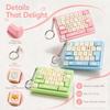 Creative Style Decompression Button Toy Cute Design Keyboard Keychain  Accessories Gift