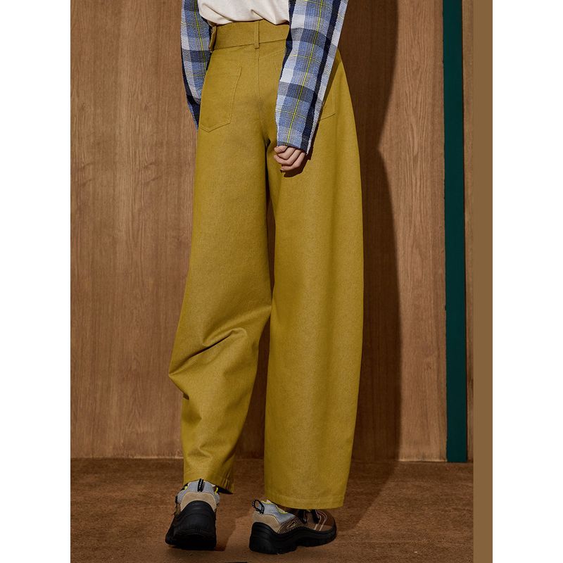 Coolhut2025 Autum High-Waisted Casual Straight-Leg American Retro Loose Work Clothing Women's Casual Pants