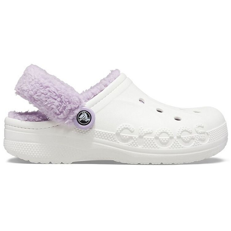 Crocs Classic Clog EVA Comfortable Breathable Casual Sports Sandals Unisex Sandals White Purple 206633-577