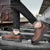 Newest Spring Genuine Leather Shoes Men Lace Up Thick Bottom Outdoor Wear-Resistant Tooling Male Shoes Casual Sneakers Men Footwear