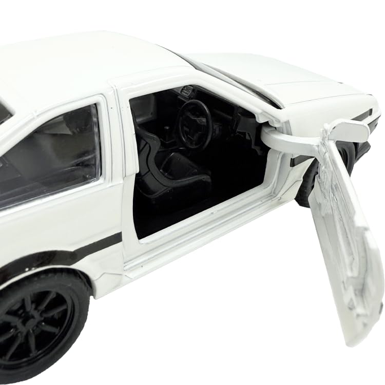 Scale Toyota AE86 Trueno MSZ Diecast Model White 1/37 Car,