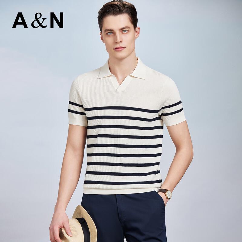 Antonio Herren Kurzarm-Strick-T-Shirt aus Seidenmischung