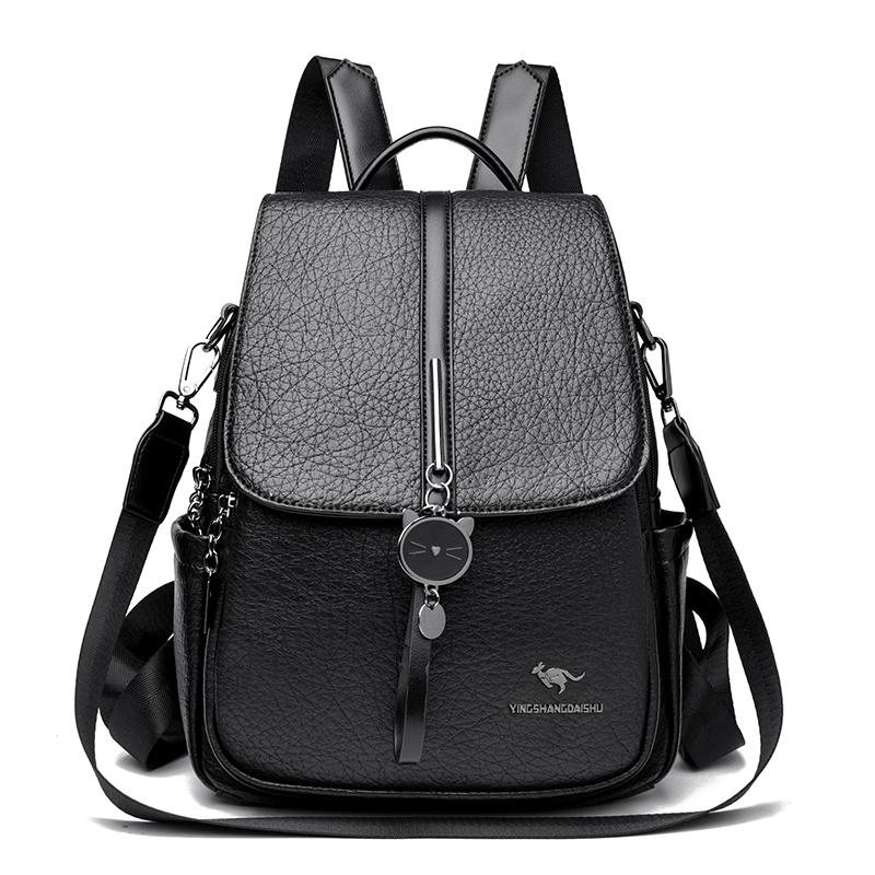 PU Backpack Women's Lightweight Backpack Multi-functional Shoulder Bag