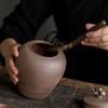 tea and sugar storage jar Rough pottery tea jar household portable ceramic sealed jar small tea can moisture-proof sealed can