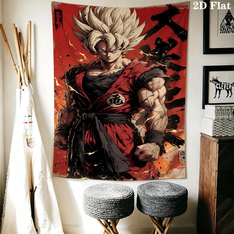 Dragon Ball Z Wall Tapestry Aesthetic Wall Hanging Printed Fabric Blanket Decorative Tapestries For Bedroom Living Room Home Decor