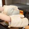 Oven Gloves Cooking Mitts Heat Resistant Kitchen Gloves Silicone Non-Slip Potholder with Soft Lining Waterproof Hand Protection