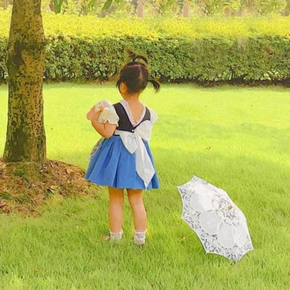 Hollowed Wedding Lace Umbrella Wooden Handle Parasol Umbrella Photography Prop Prop Umbrella  Women