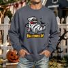 Men's Halloween Printed Long Sleeve T-Shirt Unisex Crewneck Casual Sports Top