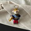 Mushroom Umbrella Wool Felt Animal Pendant Mountain Climbing Bear Fairy Tale Style Keychain  Couple