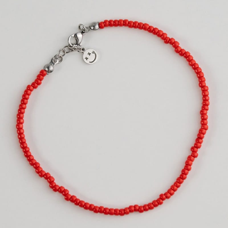 

BICYCLE TROPHY Pickmen Daily Beads Anklet 04 (RED / 3mm Miyuki Beads) M (men basic)