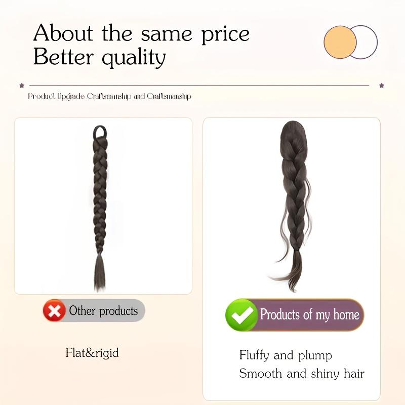 Synthetic Wig Braid Female Catch Clip Ponytail Lazy Temperament Braided Hair Long Braid Low Braided Fake Ponytail