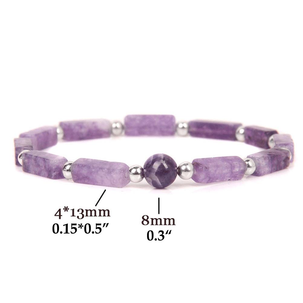 2PCS Amethyst Body Purify Bracelet Crystal  Bracelet Slimming Natural Amethyst Bracelet Jewelry for Woman