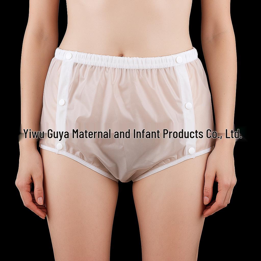 

Прозорий водонепроникний пральний чохол для підгузника з ТПУ - Дихаючий, Непротікаючий, Підходить для ABDL. XXL (Waist 70-110 cm, 70-80 kg)